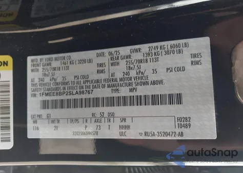 2025 Ford Bronco Outer Banks z USA, uszkodzony, nr VIN 1FMEE8BP2SLA98767